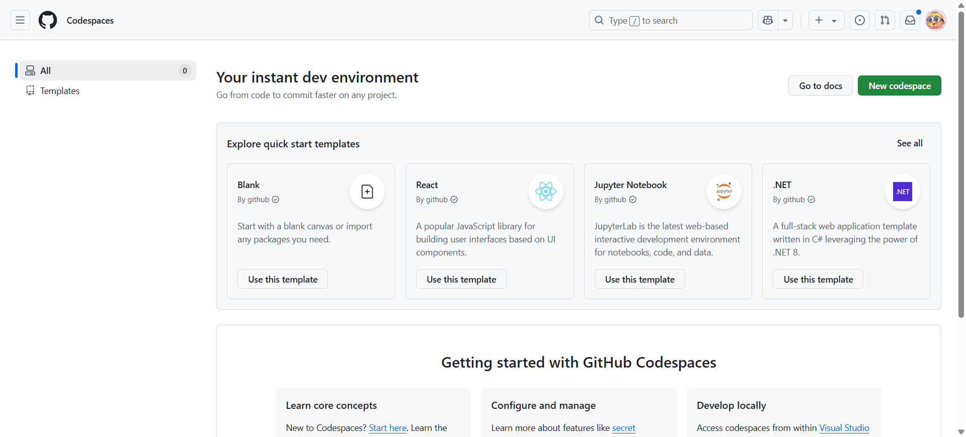 GitHub Codespaces