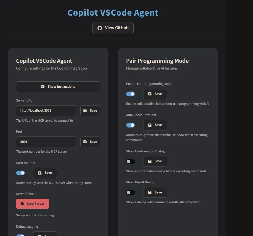 Tabby VSCode Agent