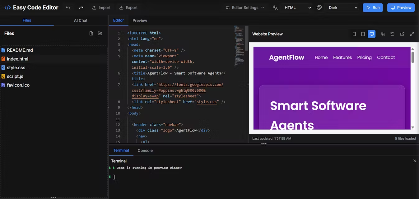 Easy Code Editor