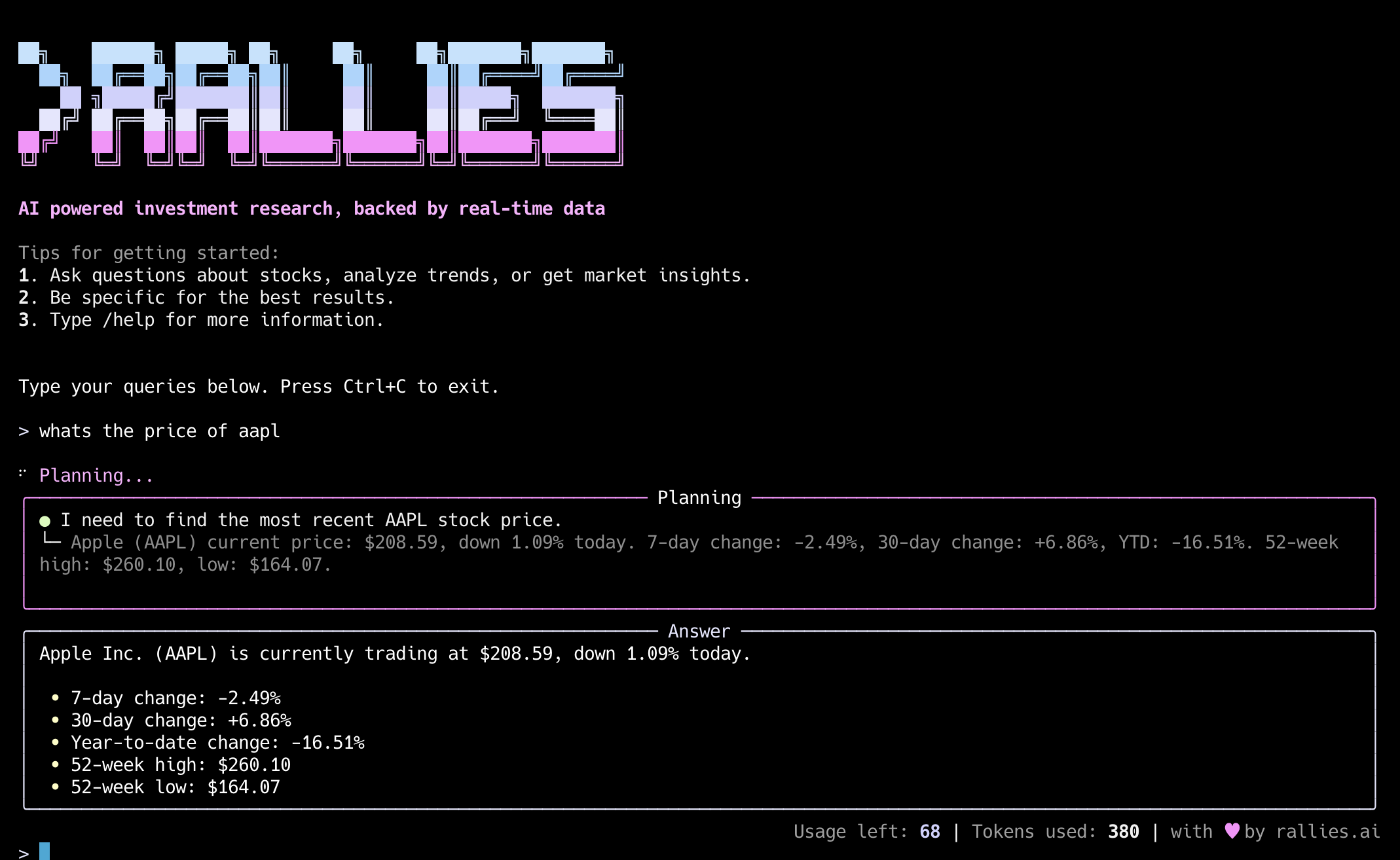 Rallies-CLI