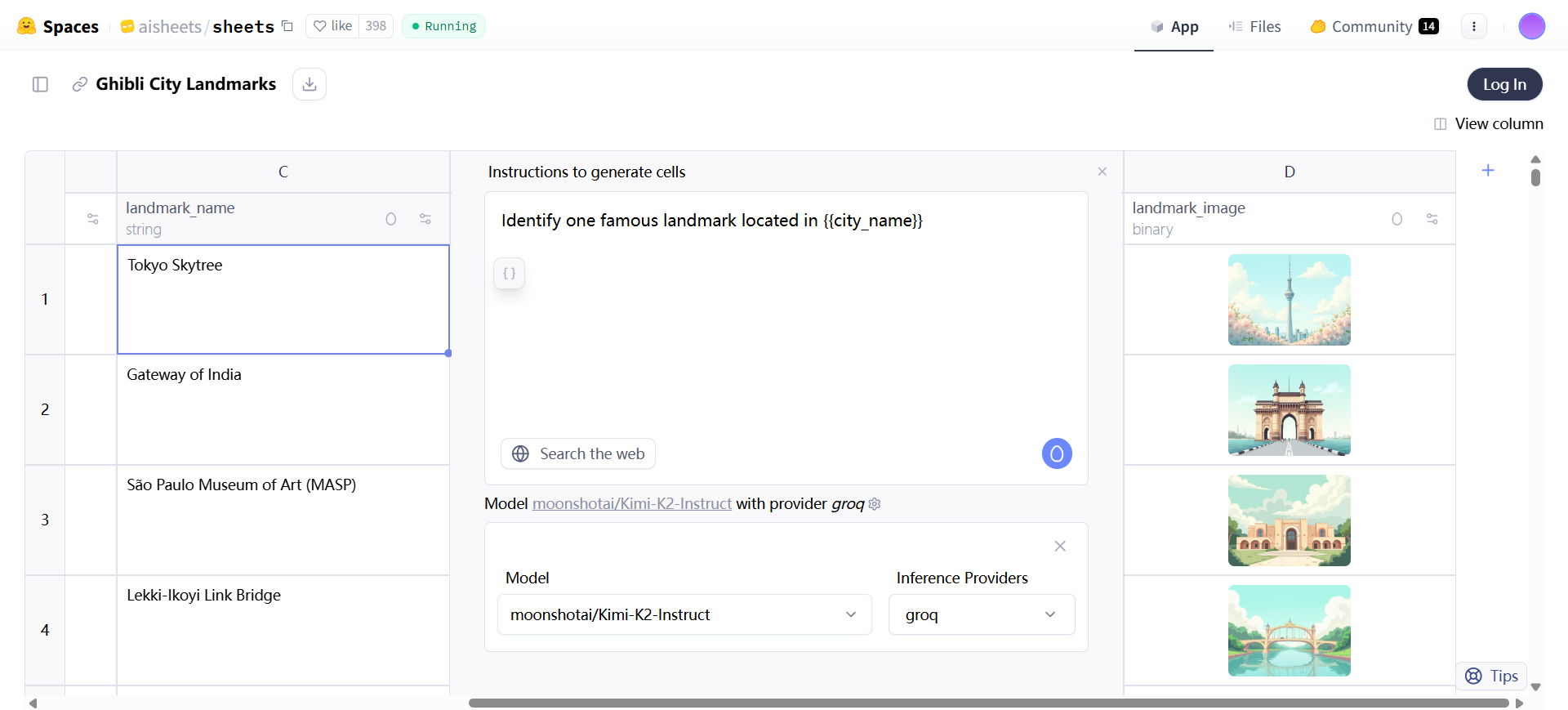 AI Sheets