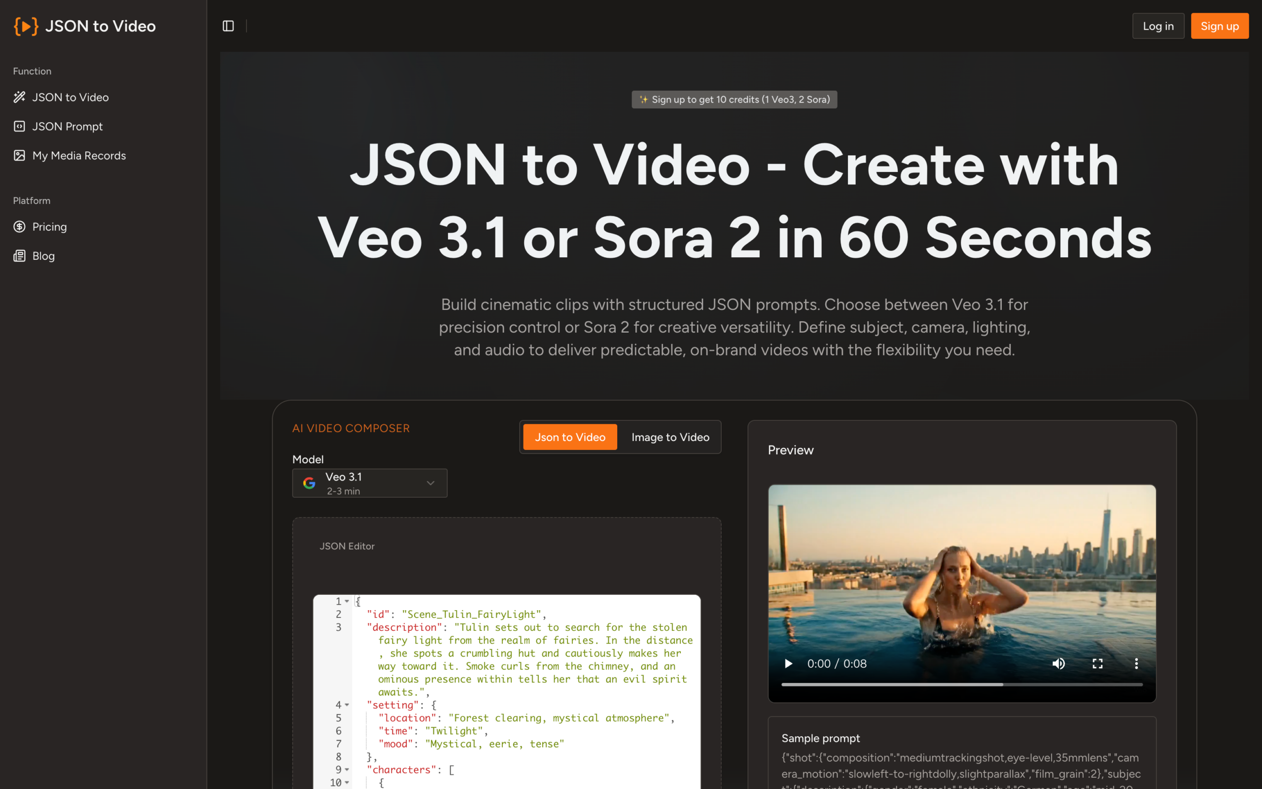 JSON to Video