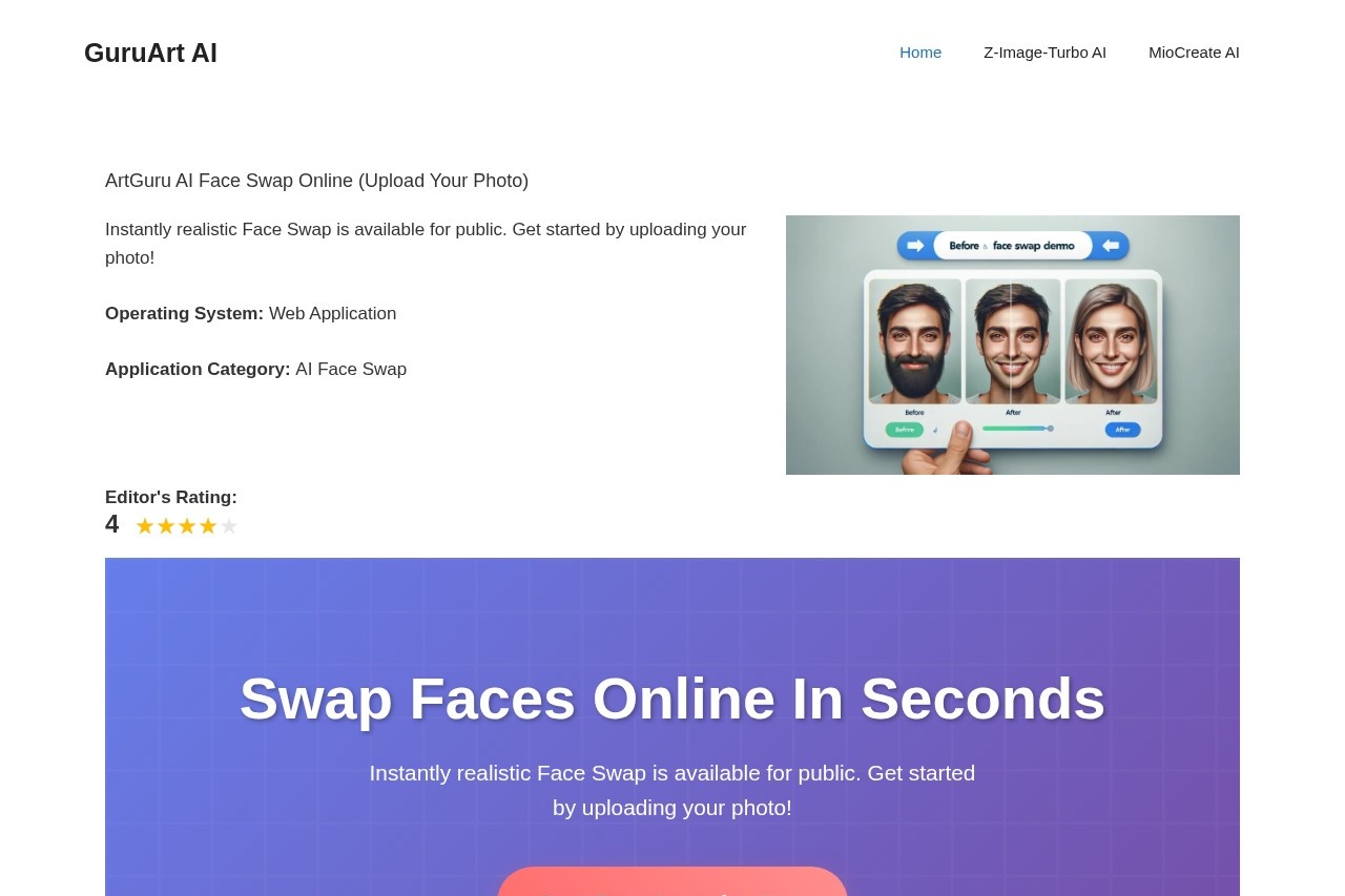 ArtGuru AI Face Swap