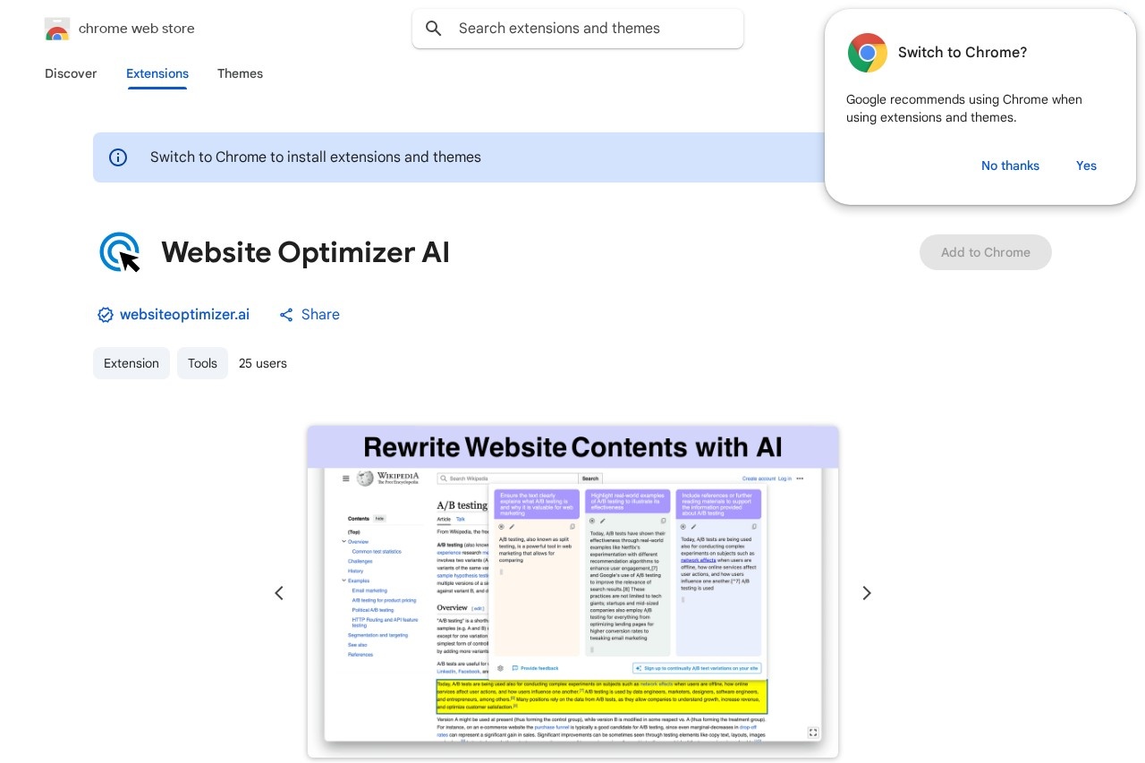 Website Optimizer AI