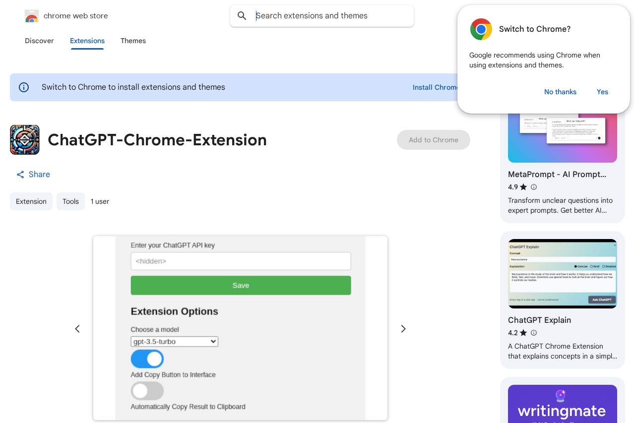 ChatGPT Chrome Extension