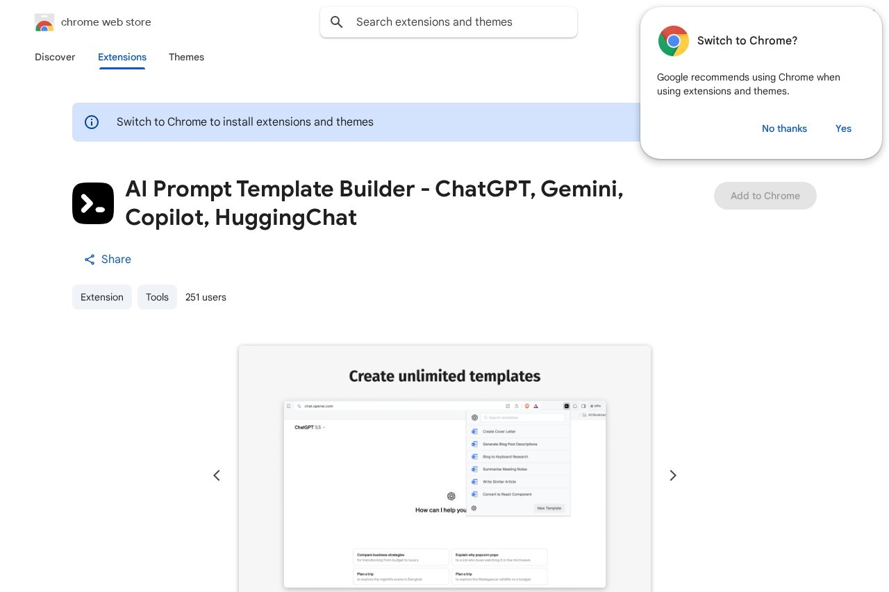 AI Prompt Template Builder