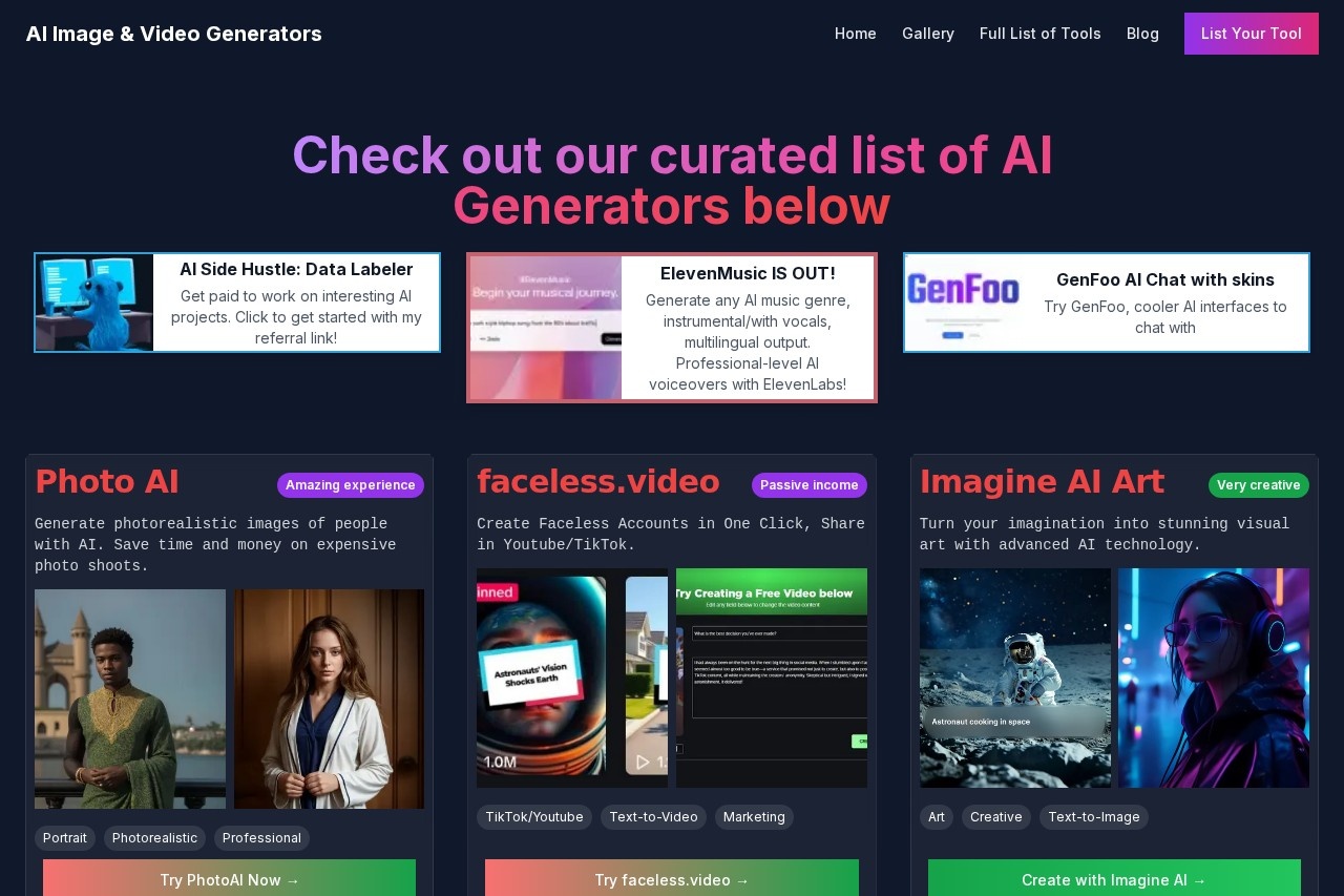 AI Image and Video Generators