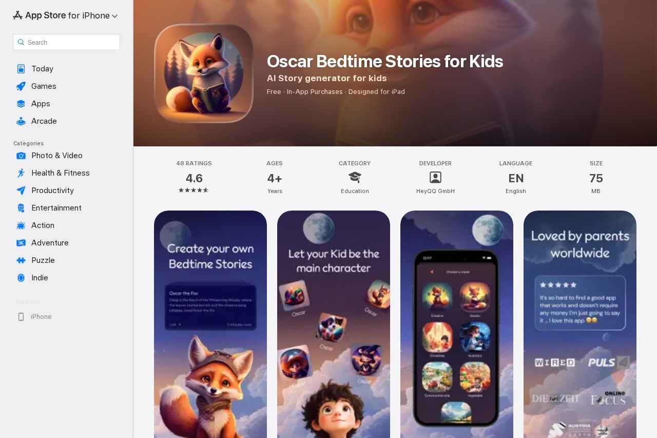 Oscar Bedtime Stories