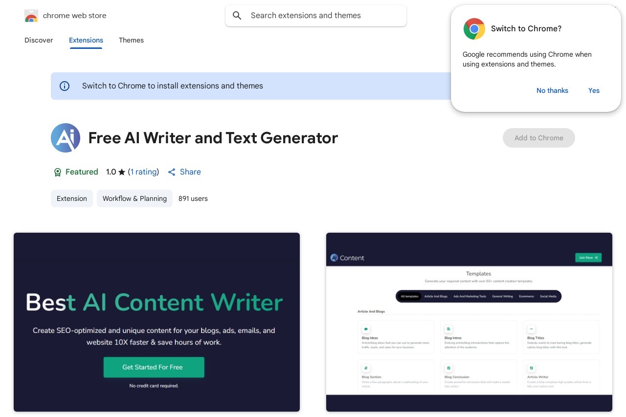 Free AI Writer and Text Generator