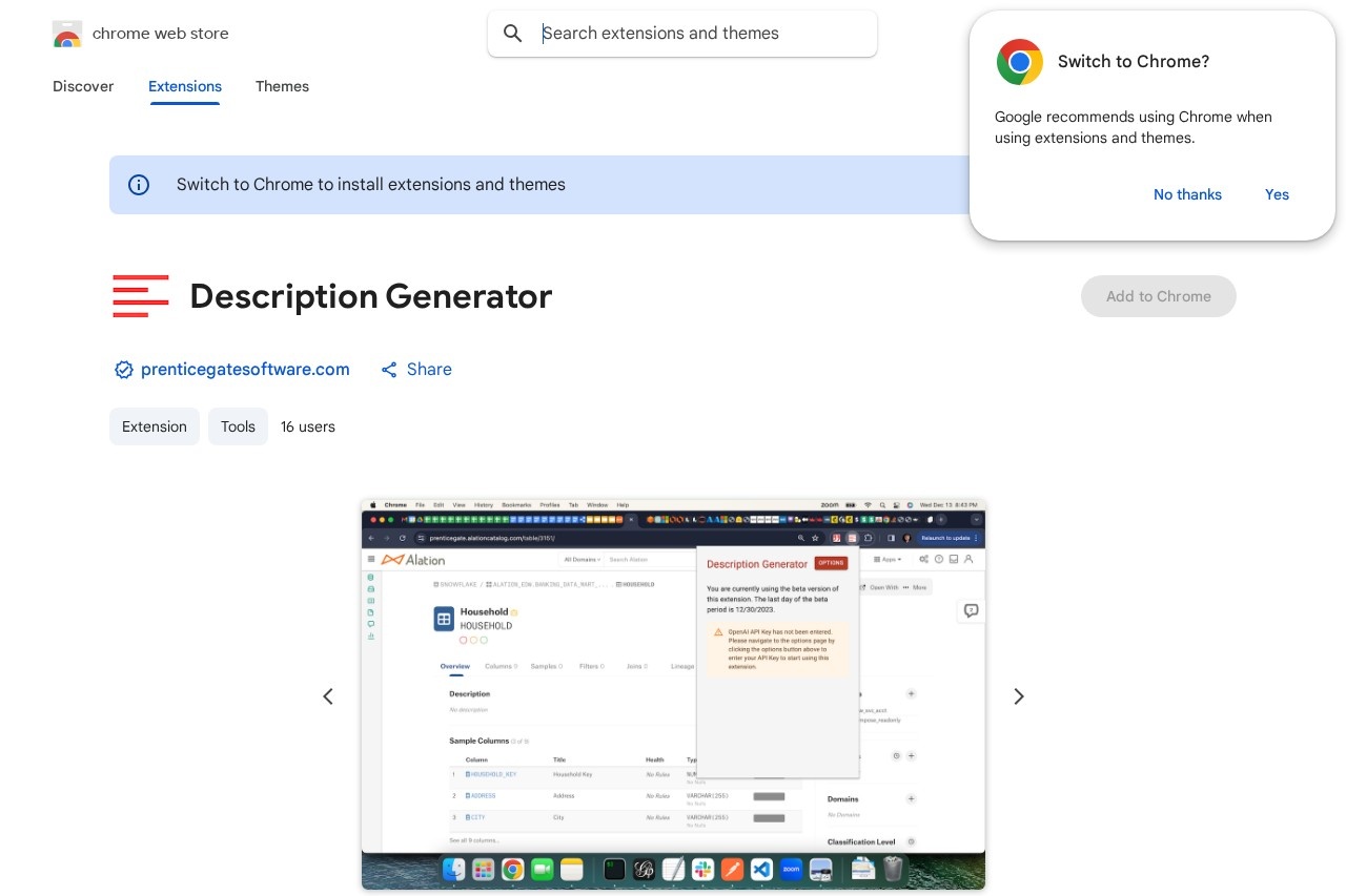 Description Generator