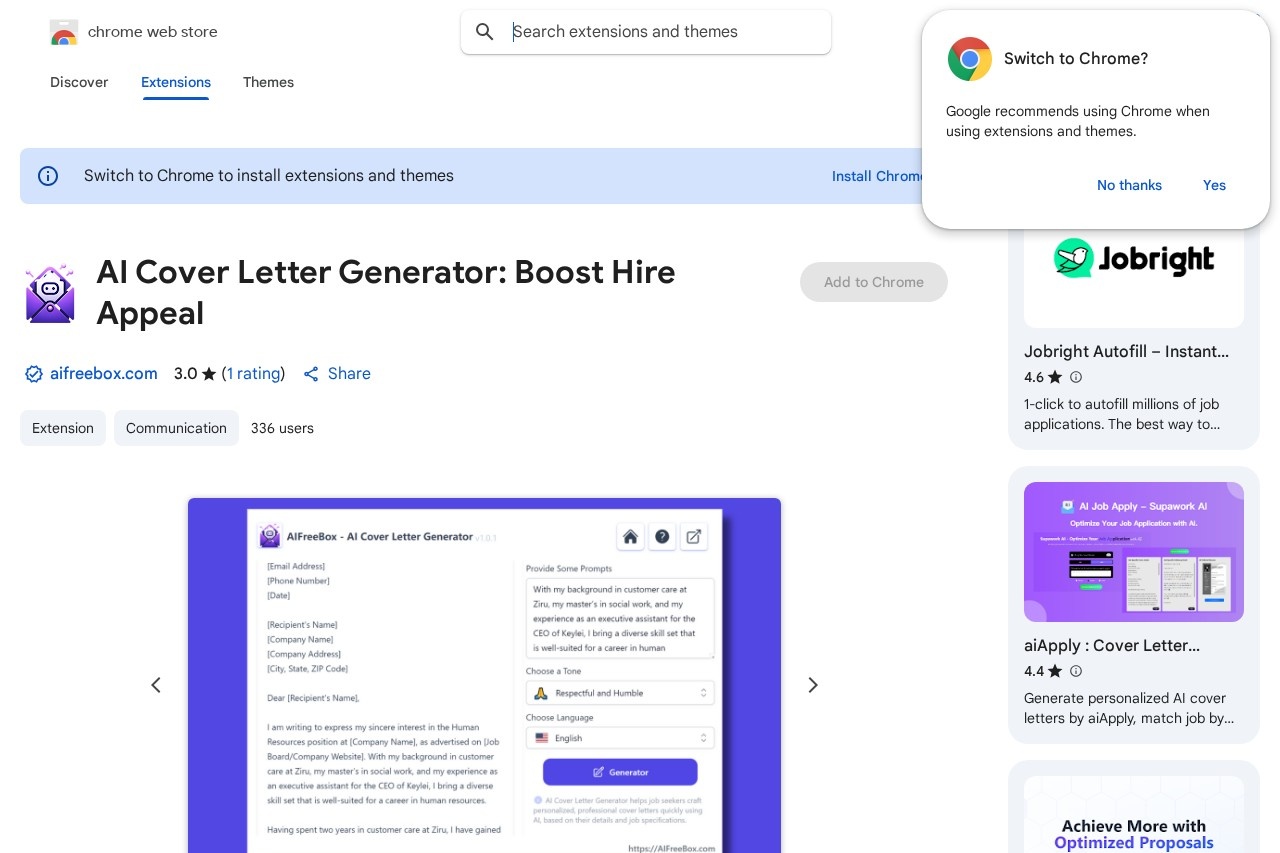 AI Cover Letter Generator