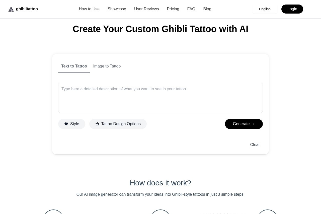 ghibli tattoo generator