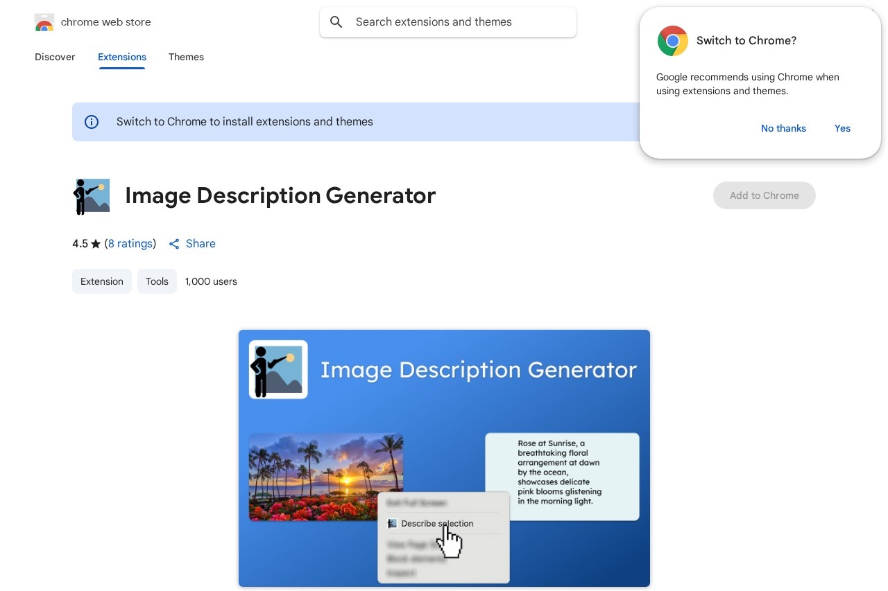 Image Description Generator