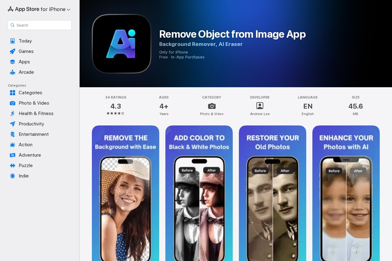 Remove Object from Image App