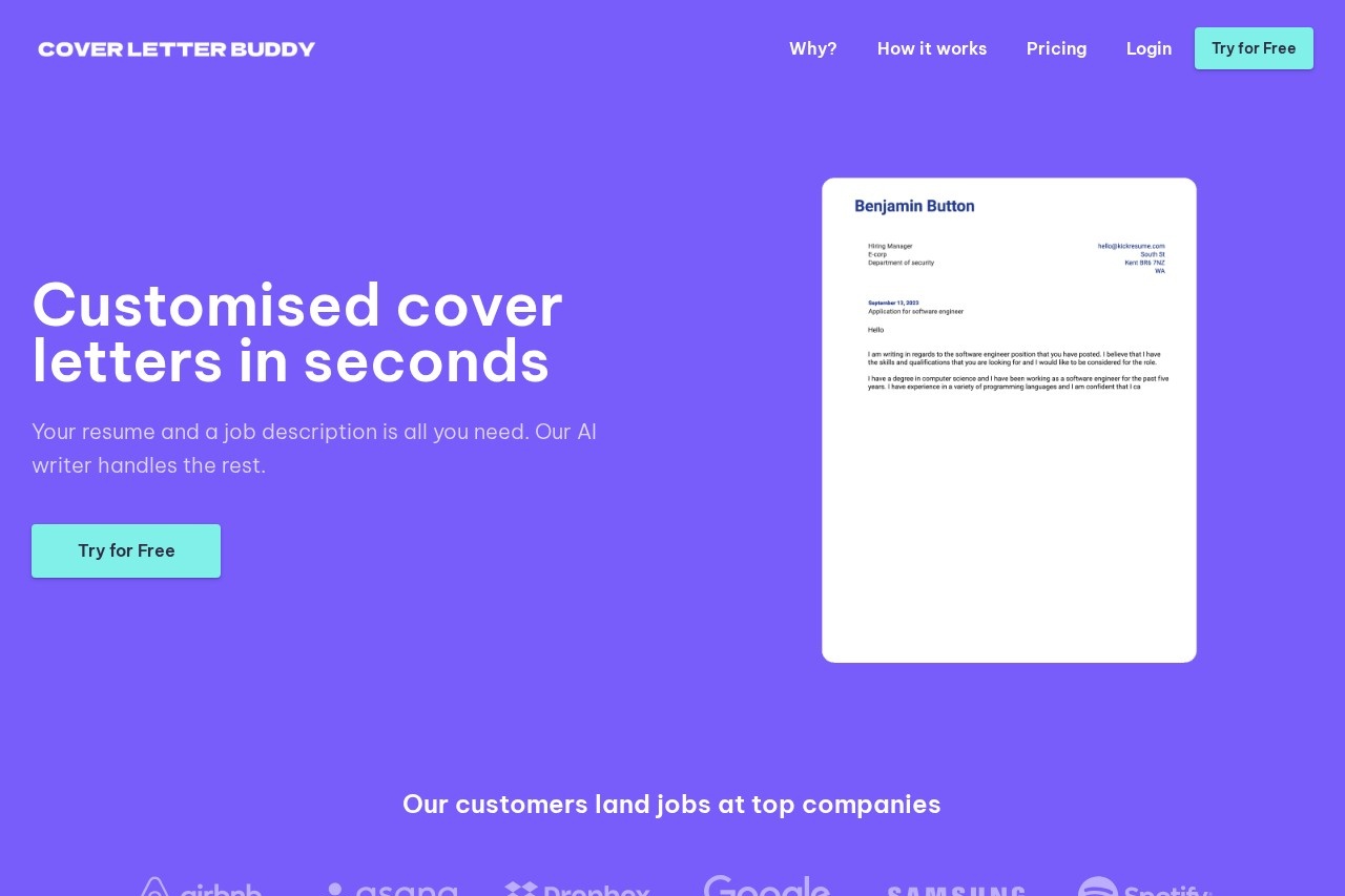 Cover Letter Buddy