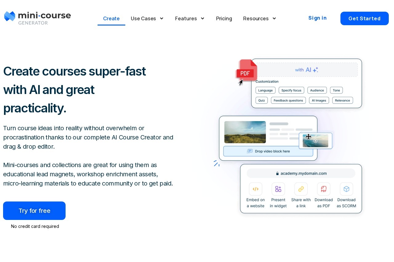 Mini Course Generator