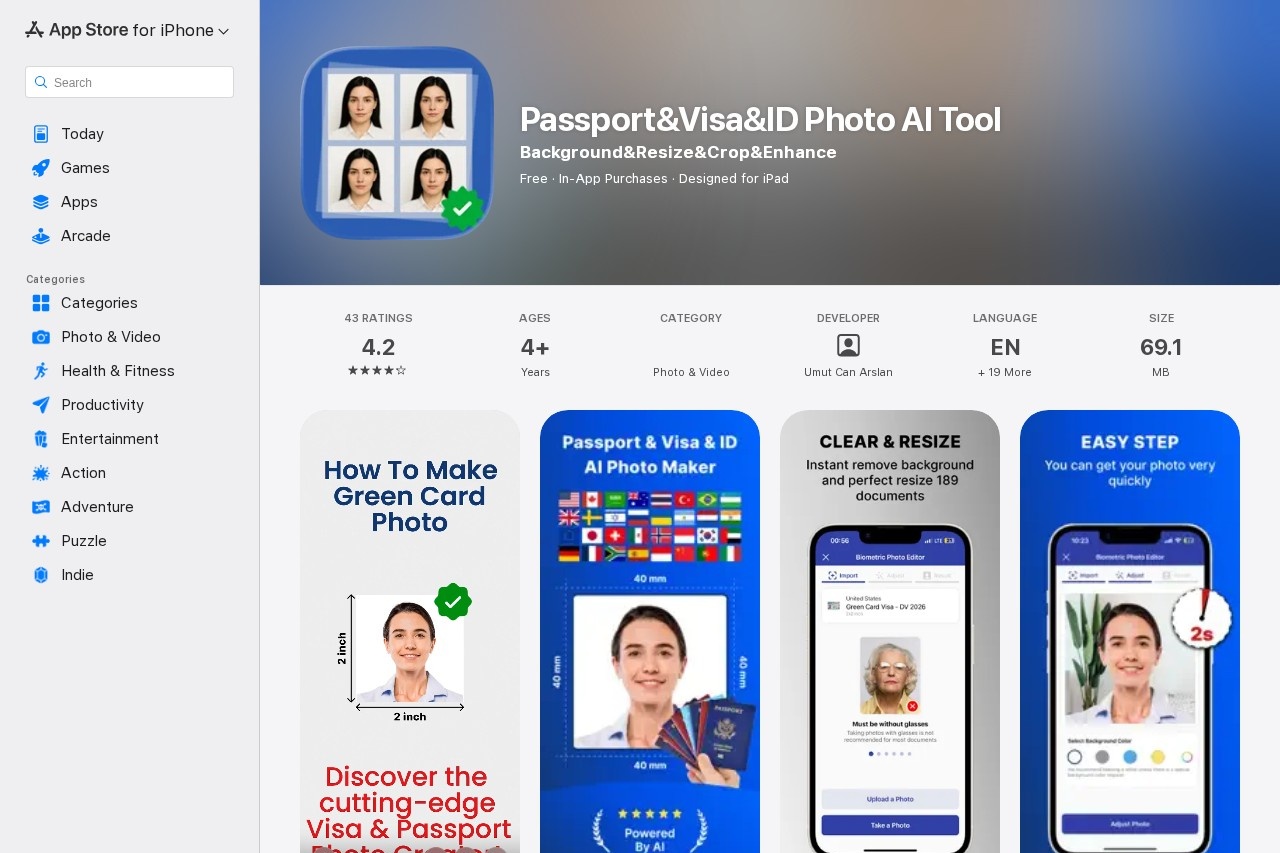 Passport Visa ID Photo AI Tool