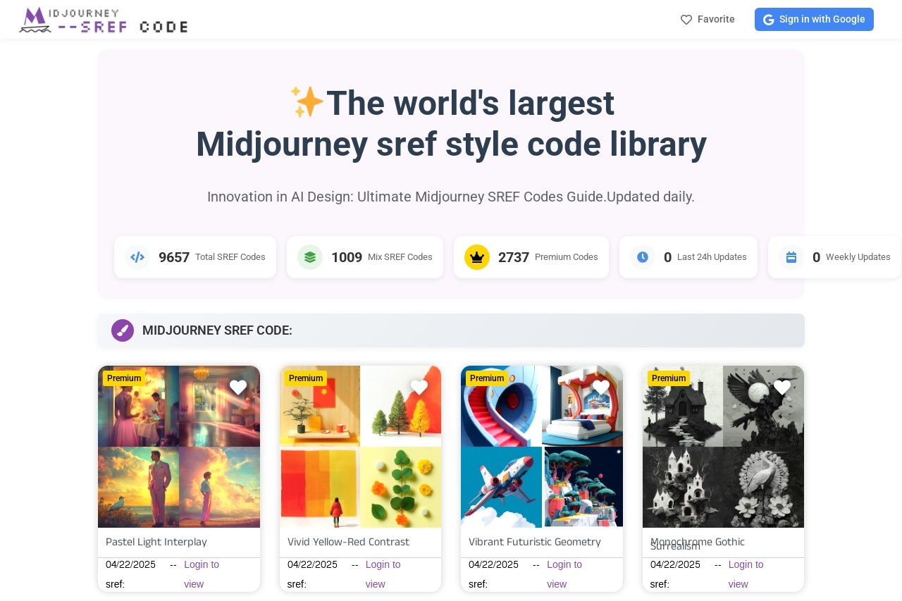 Midjourney Sref Codes Library