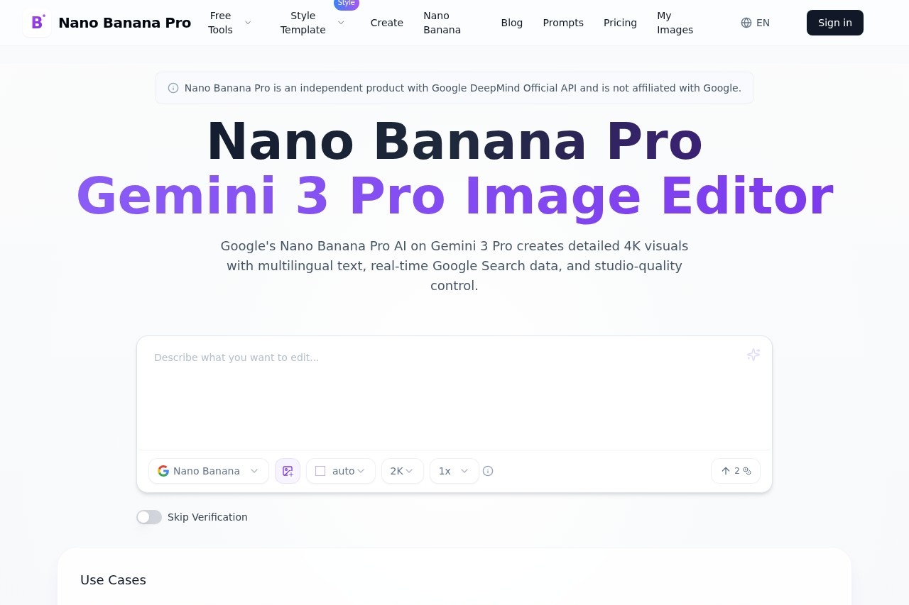 Nano Banana Pro AI