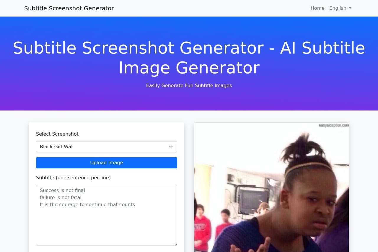 Subtitle Screenshot Generator