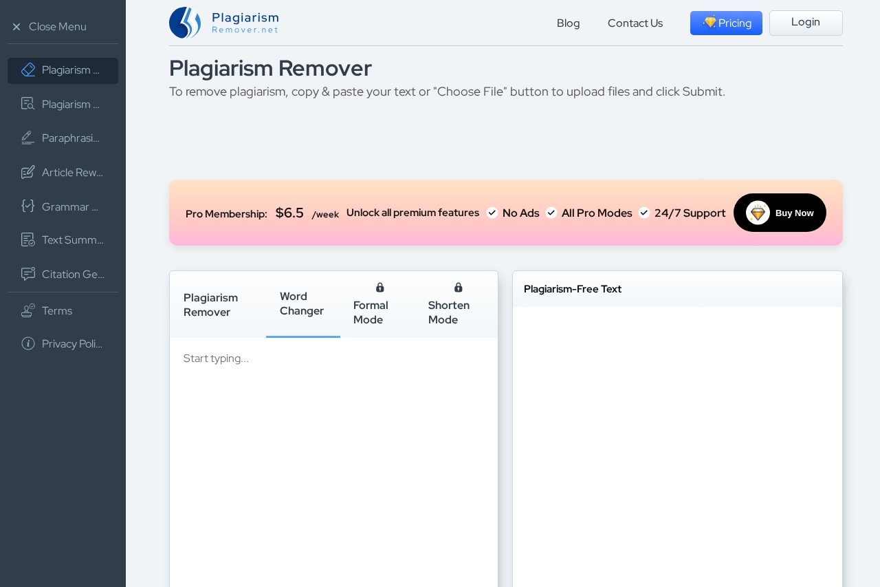 Plagiarism Remover