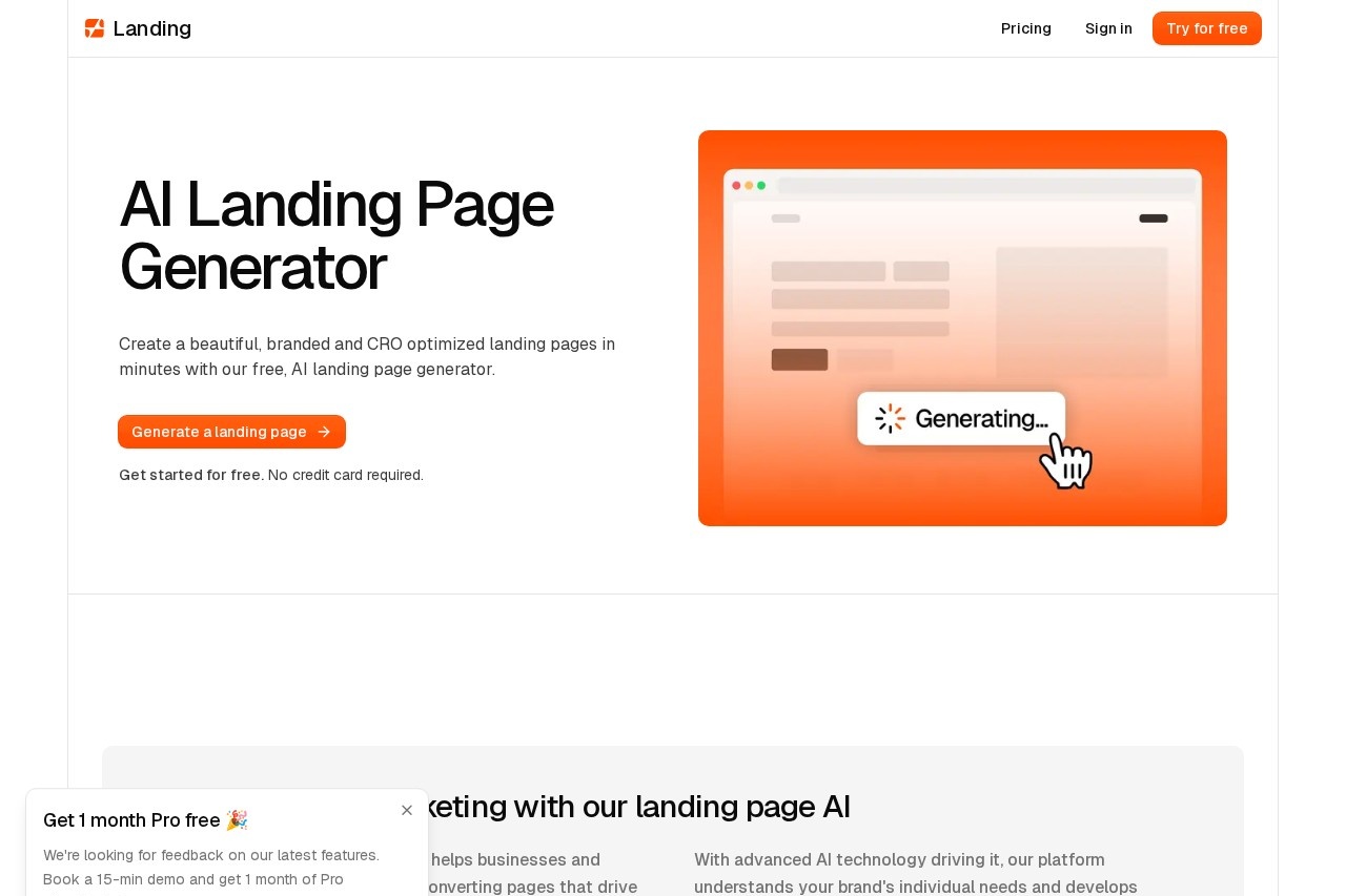 AI Landing Page Generator