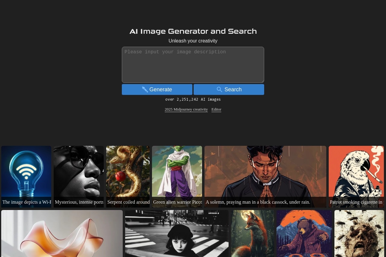 AI Image Generator and Search