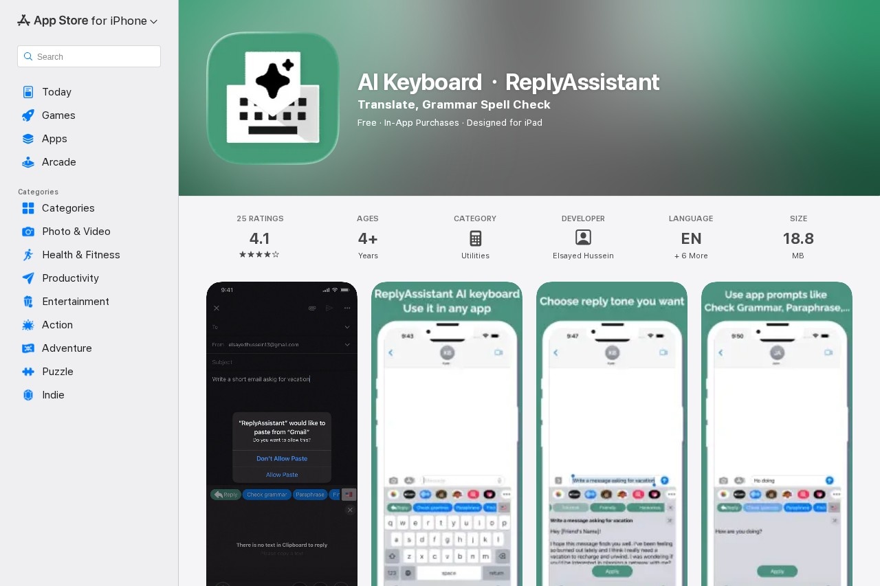 AI Keyboard・ReplyAssistant