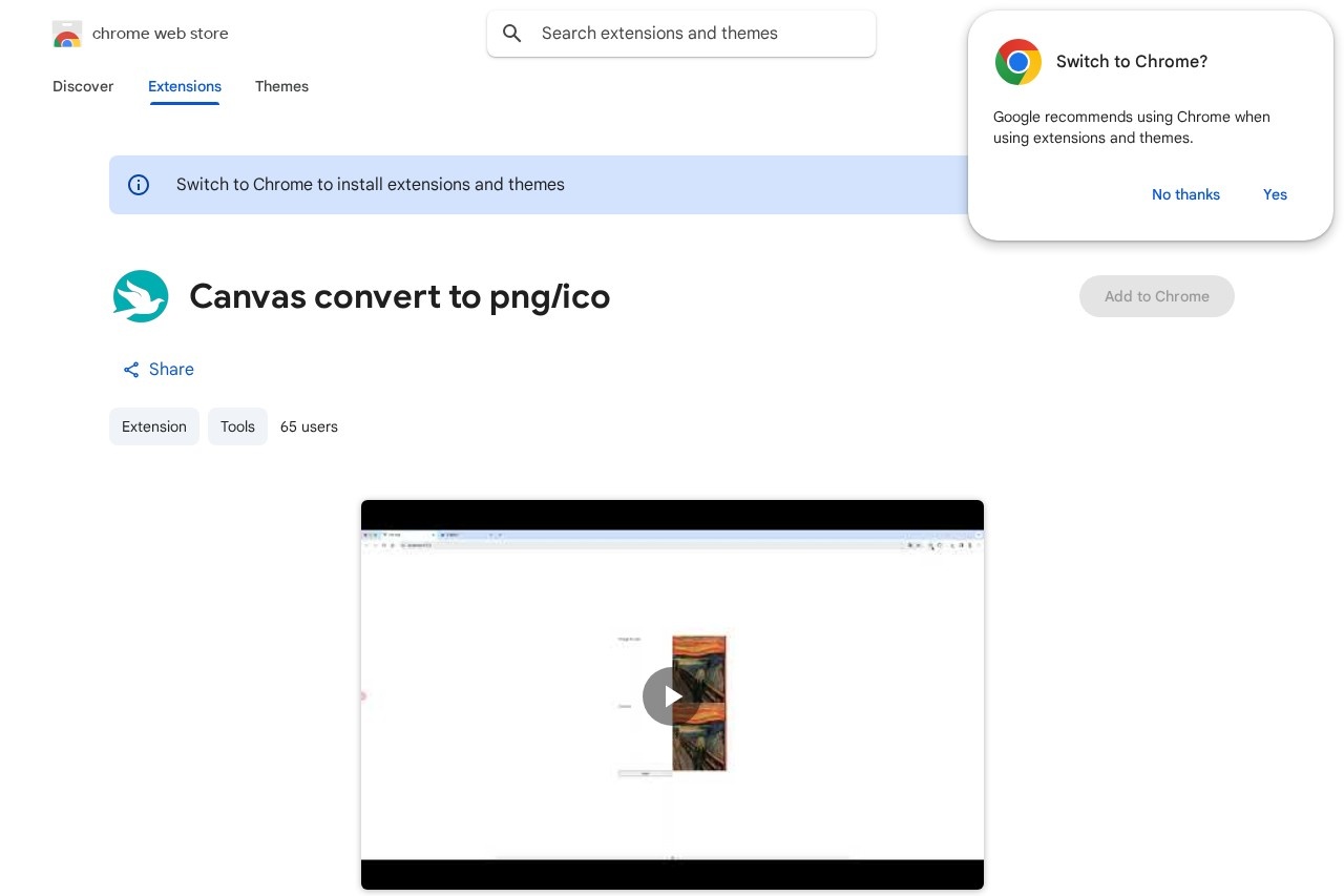 Canvas convert