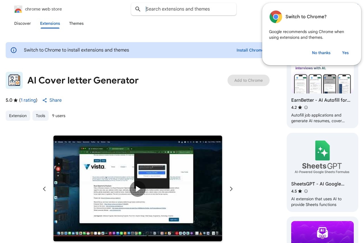 AI Cover letter Generator
