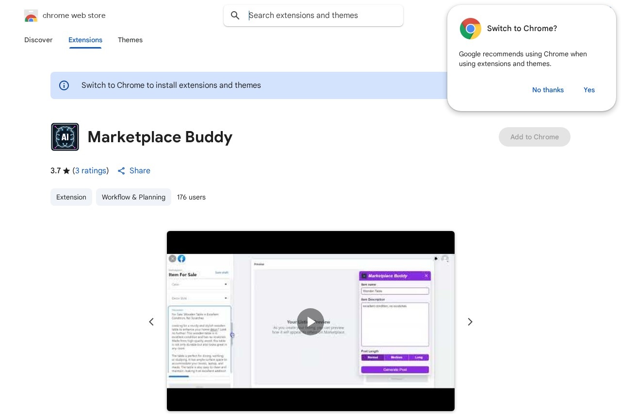 Marketplace Buddy
