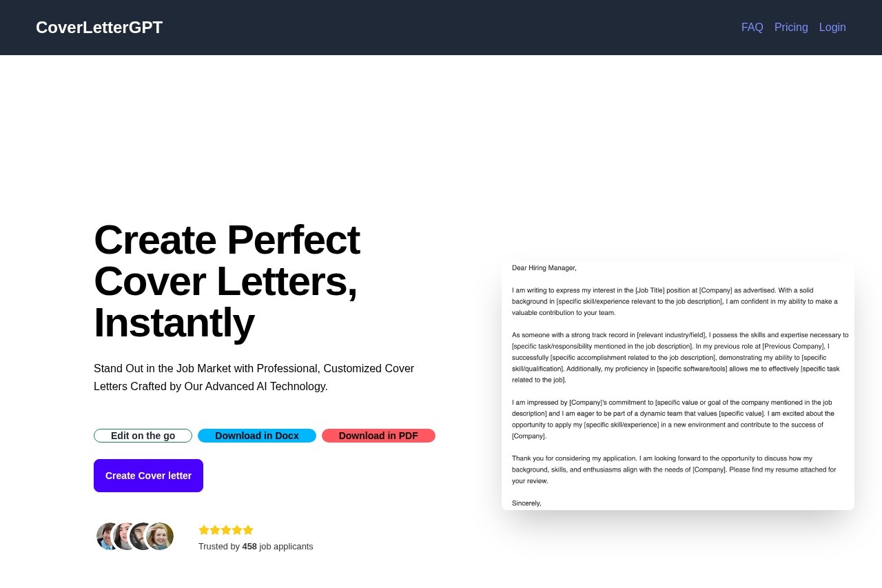 Cover Letter Generator